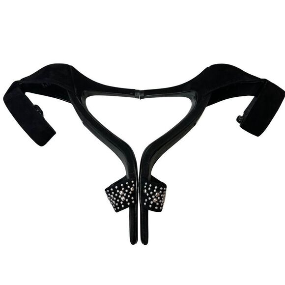 STEVE MADDEN Canastel Black Stiletto Ankle Strap Sandals Sz 8 - Picture 9 of 16